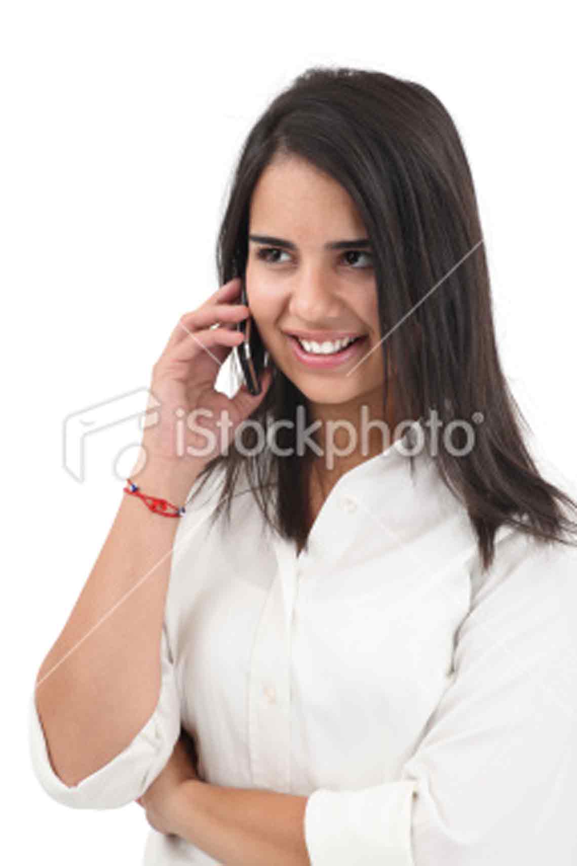 young girl talking on the cell phone